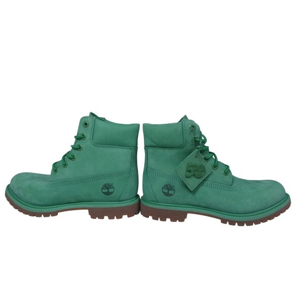 Timberland Premium 6 in Waterproof Boot Medium Green Nubuck Women's 7.5 - Picture 7 of 9